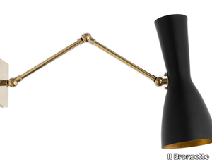 WORMHOLE 05 - Brass wall light with swing arm _ Il Bronzetto