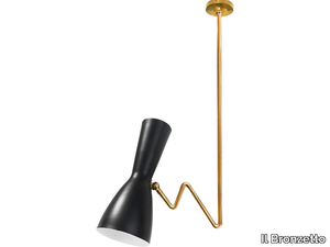 WORMHOLE 07 Tris - Swivel brass pendant lamp _ Il Bronzetto