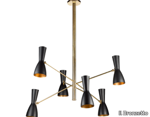 WORMHOLE 09 - Swivel brass chandelier _ Il Bronzetto