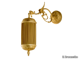 LUXURY FOUNDRY MYTHO 603 - Brass and fabric wall lamp _ Il Bronzetto