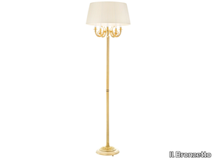 LUXURY FOUNDRY REGGIA 800 - Brass and fabric floor lamp _ Il Bronzetto