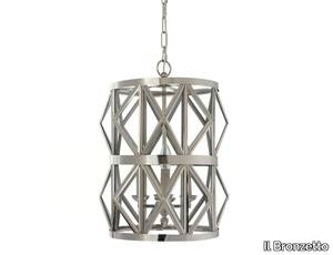 TIMELESS GEOMETRIA 157 - Glass and brass pendant lamp _ Il Bronzetto