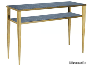 TIMELESS NOVECENTO 290 - Rectangular marble console table with shelving _ Il Bronzetto