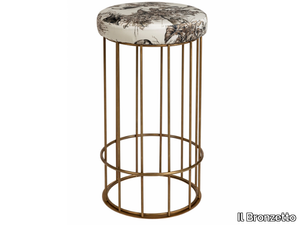 CAGE 09 - Brass stool with footrest _ Il Bronzetto