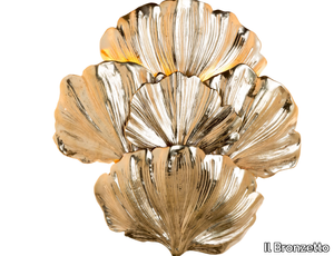 ECLECTIC GINKO BILOBA 04 - Brass wall light _ Il Bronzetto