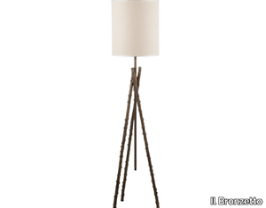 ECLECTIC ROSA CANINA 02 - Brass floor lamp _ Il Bronzetto