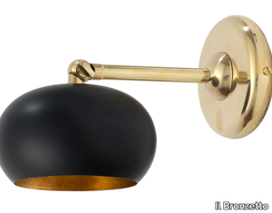 GEA 04 - Adjustable brass wall light with fixed arm _ Il Bronzetto