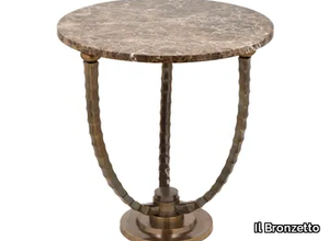 ECLECTIC HORN 01 - Round brass coffee table _ Il Bronzetto