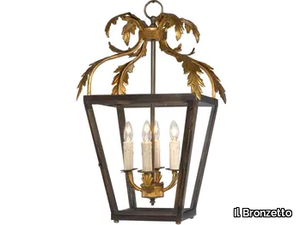 LUXURY FOUNDRY CASTLE 921 - Brass and glass pendant lamp _ Il Bronzetto