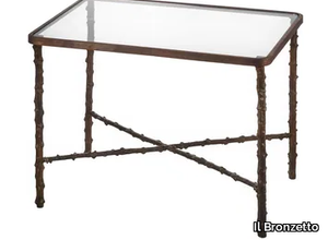 ECLECTIC ROSA CANINA 05 - Rectangular brass coffee table _ Il Bronzetto