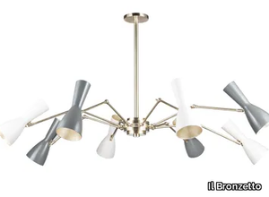 WORMHOLE 11-8 Luci - Swivel brass chandelier _ Il Bronzetto