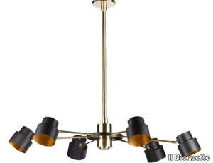 SATELLITE 06 - LED brass chandelier _ Il Bronzetto