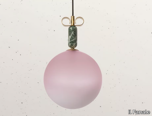 BON TON MARBLE N16 - Marble and glass pendant lamp _ Il Fanale