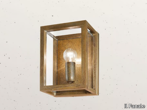 QUADRO 262.01 - Brass and glass outdoor wall lamp _ Il Fanale