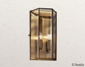 RILEGATO 411.00.80 - Brass and glass wall light _ Il Fanale