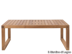 BOXER - Rectangular low teak garden side table _ Il Giardino di Legno