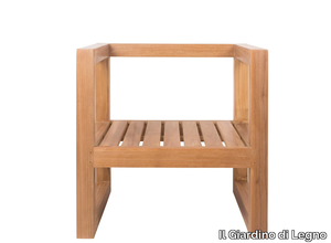 BOXER - Garden teak easy chair with armrests _ Il Giardino di Legno