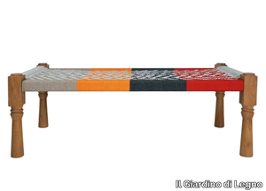 CHARPAI - Rope and teak bench _ Il Giardino di Legno