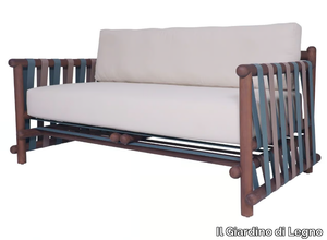 LIGNES - 2 seater teak garden sofa _ Il Giardino di Legno