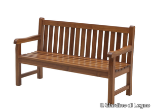 JUNIOR - Teak garden bench with armrests _ Il Giardino di Legno