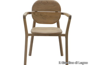 PEBBLES - Solid wood garden chair with armrests _ Il Giardino di Legno