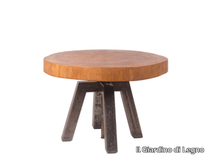 REMIX - Height-adjustable round coffee table _ Il Giardino di Legno