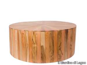 REMIX - Round wooden garden side table _ Il Giardino di Legno