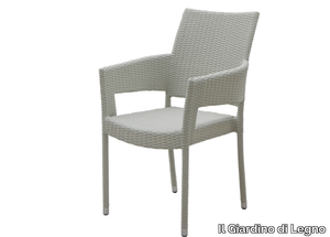 TONGA - Stackable garden chair with armrests _ Il Giardino di Legno