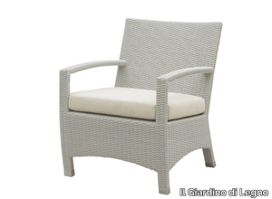 TONGA - Synthetic fibre garden armchair with armrests _ Il Giardino di Legno