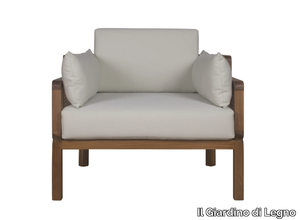 DUAL - Fabric garden armchair with armrests _ Il Giardino di Legno