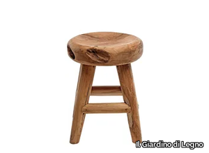 RADICE - Low teak garden stool _ Il Giardino di Legno