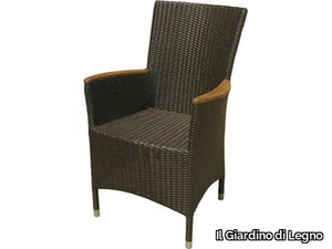 MAUI - Garden synthetic fibre easy chair with armrests high-back _ Il Giardino di Legno