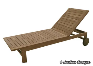 IPANEMA - Recliner wooden sun lounger with castors _ Il Giardino di Legno