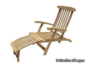 OCEAN - Teak deck chair with footrest _ Il Giardino di Legno