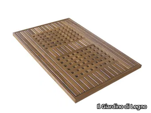 WELCOME - Rectangular teak doormat _ Il Giardino di Legno