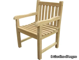 CLASSICA - Teak garden chair with armrests _ Il Giardino di Legno