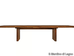 SUAR - Rectangular solid wood garden table _ Il Giardino di Legno