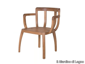 REMIX - Garden teak easy chair with armrests _ Il Giardino di Legno