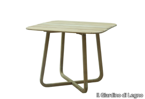 PEBBLES - Square solid wood garden table _ Il Giardino di Legno