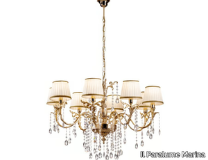 2298 - LED brass and crystal chandelier _ Il Paralume Marina