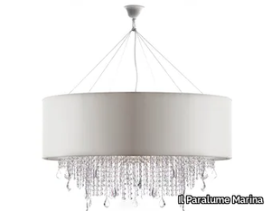 1386/CH4 - Fabric pendant lamp with crystals _ Il Paralume Marina