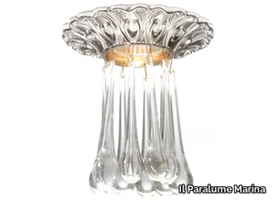 1886/KR - Recessed brass and Murano glass ceiling lamp _ Il Paralume Marina