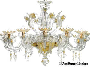 2151/CH12 - LED Murano glass chandelier _ Il Paralume Marina