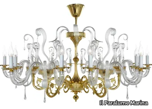 2150/CH18 - LED Murano glass chandelier _ Il Paralume Marina