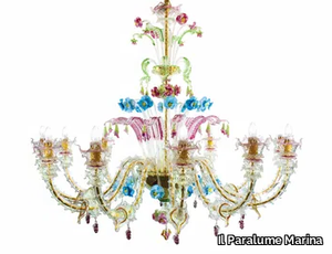 2246/CH12 - LED Murano glass chandelier _ Il Paralume Marina