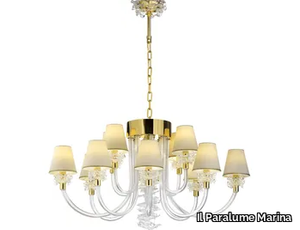 2251CH12OVAL - LED Murano glass chandelier _ Il Paralume Marina