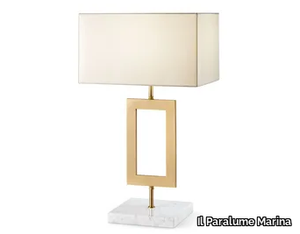 2421TL - LED brass table lamp with marble base _ Il Paralume Marina