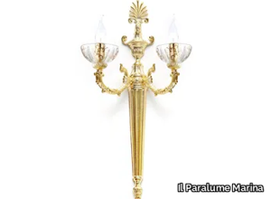 2045/A2/LU - LED crystal and brass wall light _ Il Paralume Marina