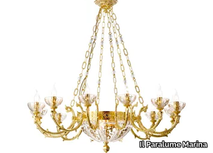 2045/CH12/LU - LED crystal and brass chandelier _ Il Paralume Marina