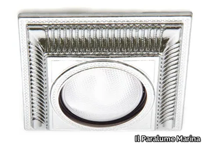2048/NL - Ceiling recessed square brass spotlight _ Il Paralume Marina